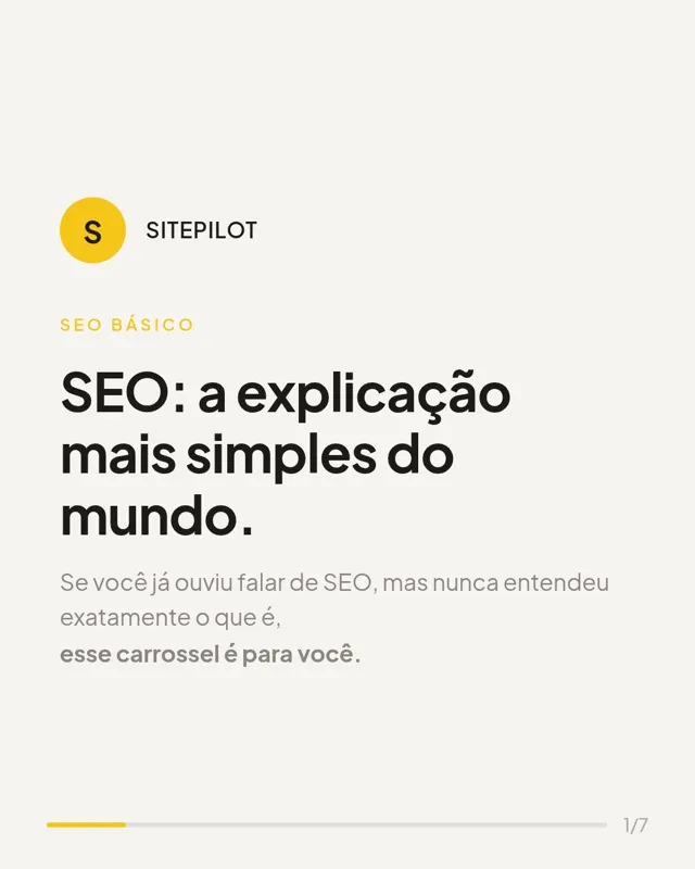 Carrossel sobre estratégia de SEO e busca no Google